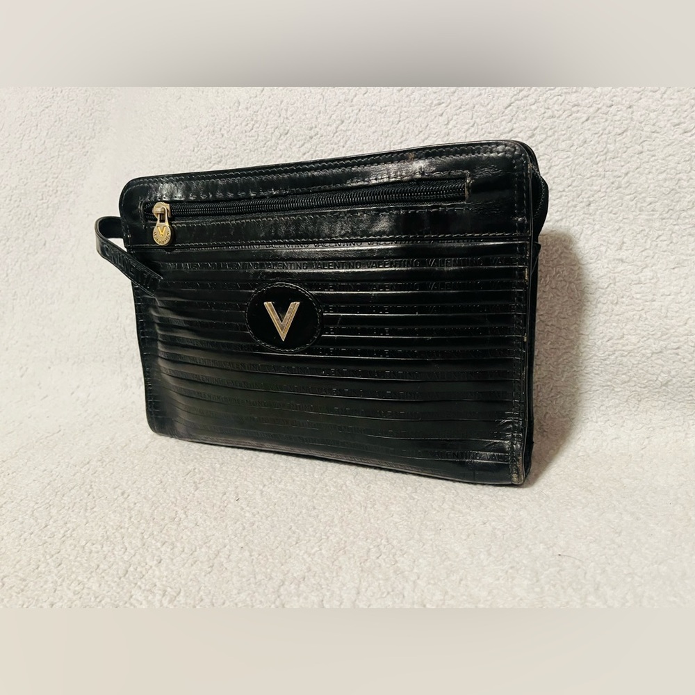 Mario Valentino Black Clutch/ Wristlet w/ Dust bag - Picture 8 of 16